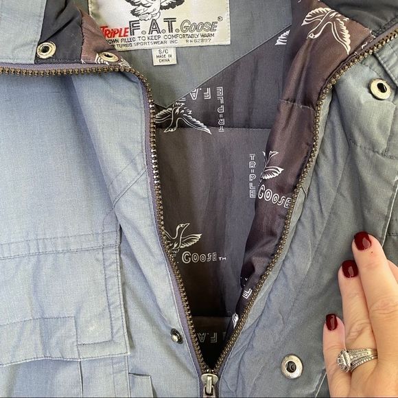 Vintage Triple FAT Goose Down Parka Coat size Small - Picture 11 of 14